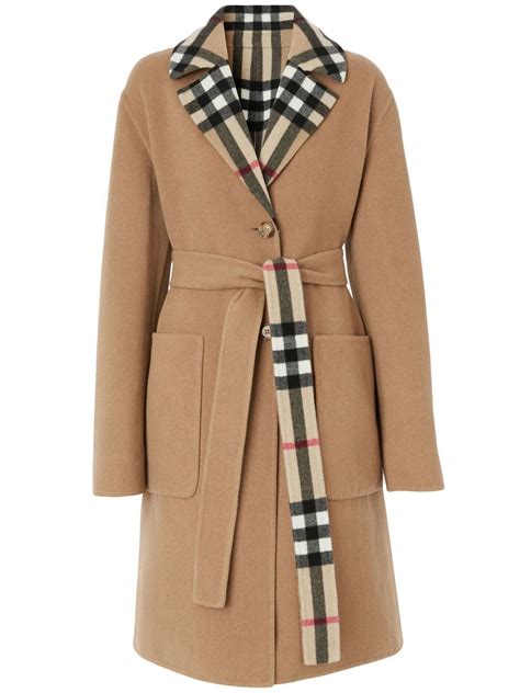 burberry wool coat sale|burberry reversible check wool coat.